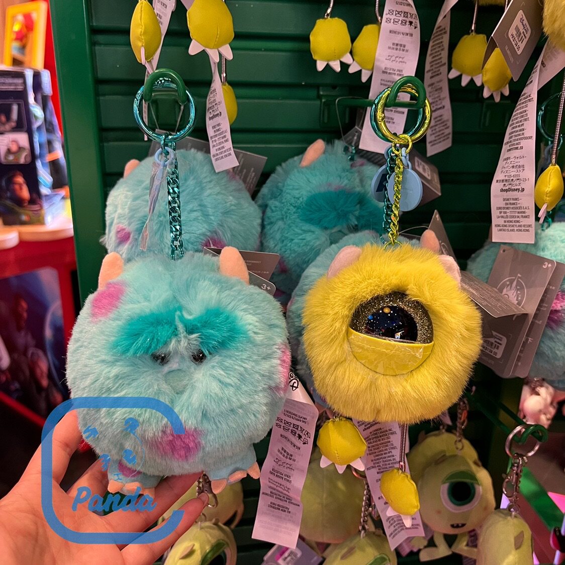 香港迪士尼乐园 怪兽大学 大眼仔 毛怪 毛绒玩偶包挂件 钥匙扣