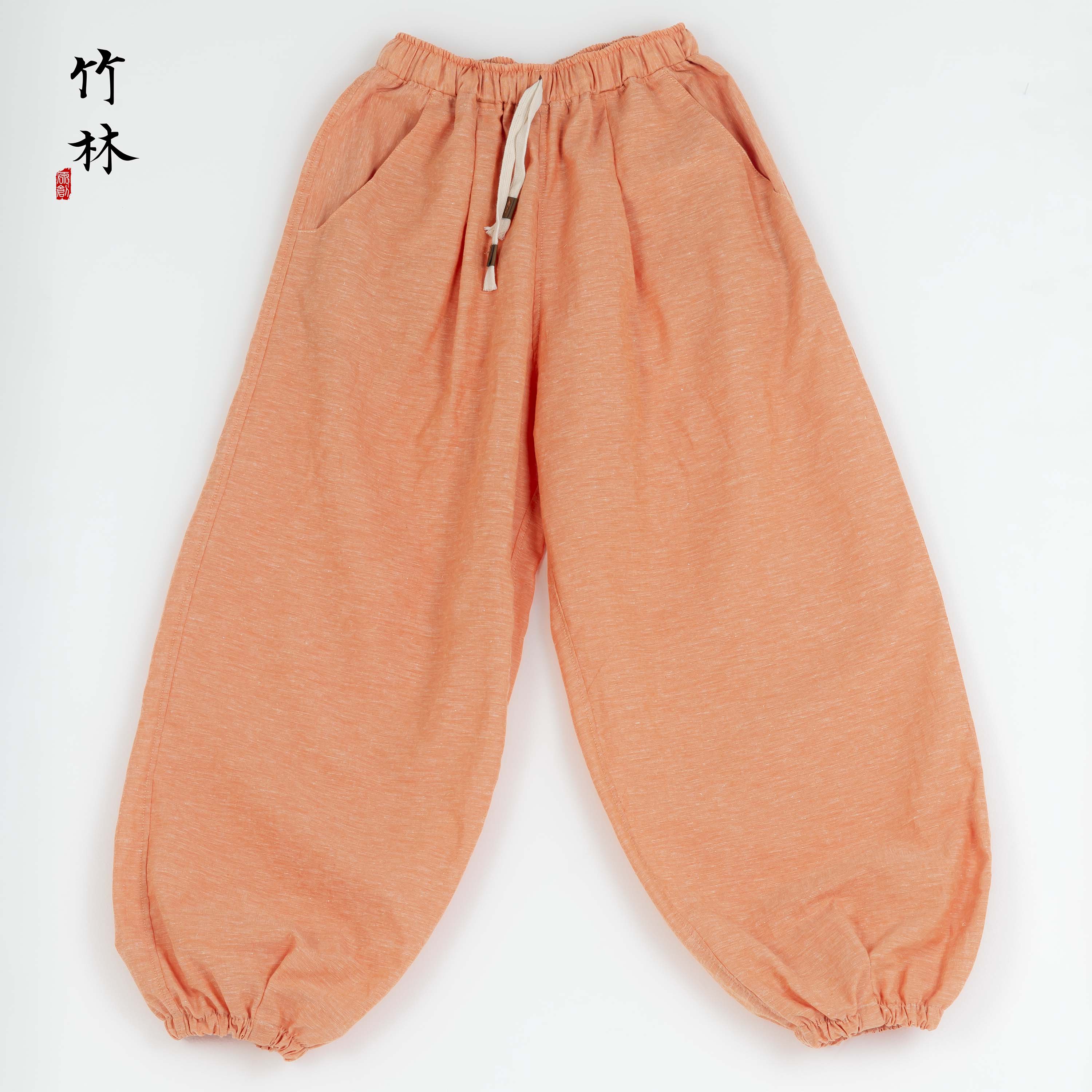 棉麻宽松灯笼裤淮边筱竹