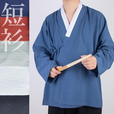 淮边筱竹长袖交领对襟日常汉服