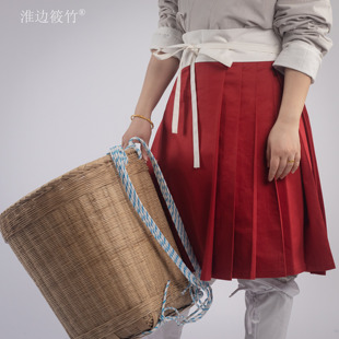 复原明制汉服马面短裙作裙璇子璇儿侧褶裙 旋子 淮边筱竹 明式