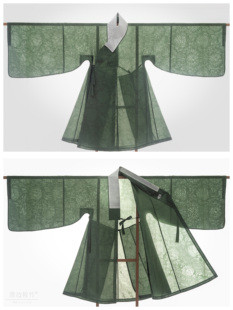 长衫 淮边筱竹 复原汉服男装 道袍 传统服饰士庶服 明制暗花纱大袖