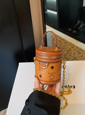 高级感小众迷你包包女秋冬2024新款时尚链条斜挎包女士手提水桶包