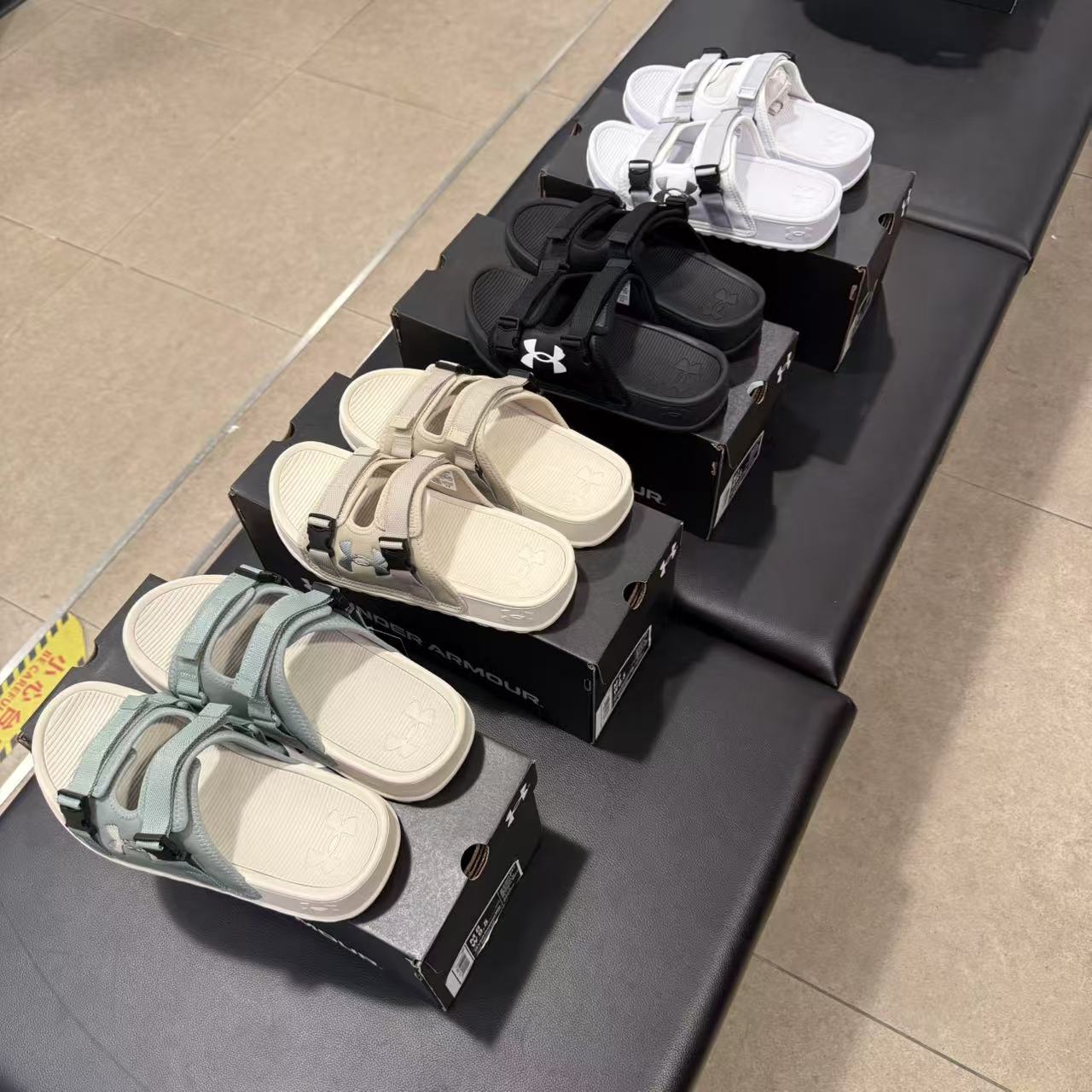 UA 安德玛新款男女情侣魔术贴运动休闲拖鞋防滑休闲凉鞋 6007202