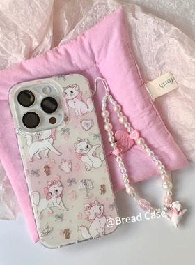 少女淡粉茶杯碎花玛丽猫链条opporeno13pro手机壳双层findx87高级感一加13/ace5防摔vivos20/x200promini/s19