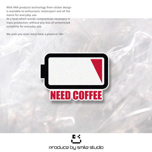 豆豆车贴 创意趣味能量不足need反光车贴 个性摩托车汽车防水贴纸