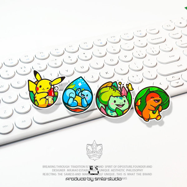 可爱卡通水滴趣味车窗装饰贴个性摩托电动车汽车装饰贴笔记本贴纸