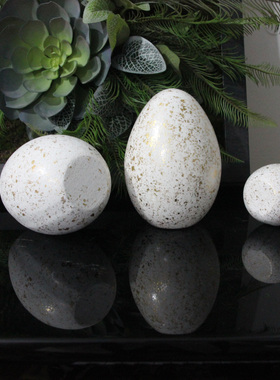 现代木质鸡蛋椭圆桌面摆件