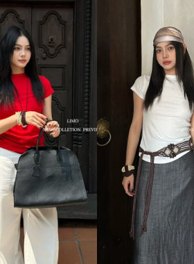 自留版型超好！LIMO 2025夏季百搭显瘦高圆领高弹短袖T恤女 5588