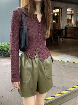 新款女长袖百搭显瘦上衣针织开衫