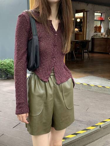 新款女长袖百搭显瘦上衣针织开衫