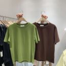 bluepops新款2026韩版百搭基础纯色圆领短袖T恤女多色打底衫上衣
