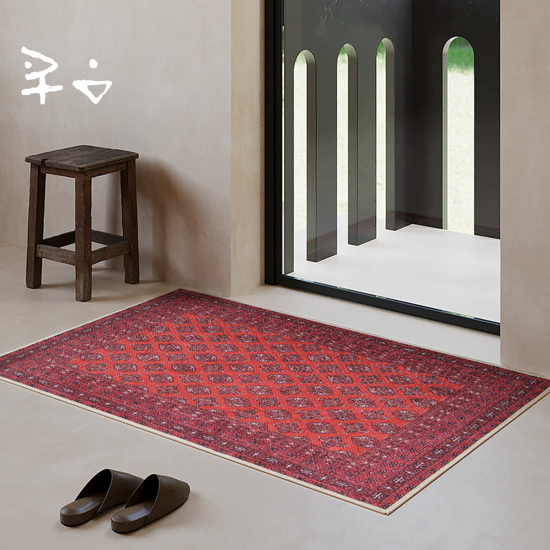 寻由复古民族风入户地垫轻奢高级感进门耐脏防滑家用大门玄关脚垫,居家布艺,入户地垫,淘宝优惠券,粉丝福利购,淘宝优惠卷