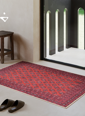 寻由复古民族风入户地垫轻奢高级感进门耐脏防滑家用大门玄关脚垫