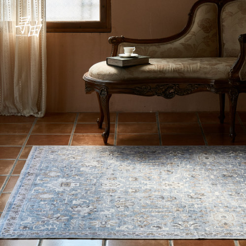 寻由绮罗幽径民族风简约波斯复古地毯美式客厅卧室耐脏地毯可机洗