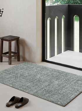 寻由洛可可民族风复古入户大门地垫进门玄关地毯家用防滑耐脏脚垫