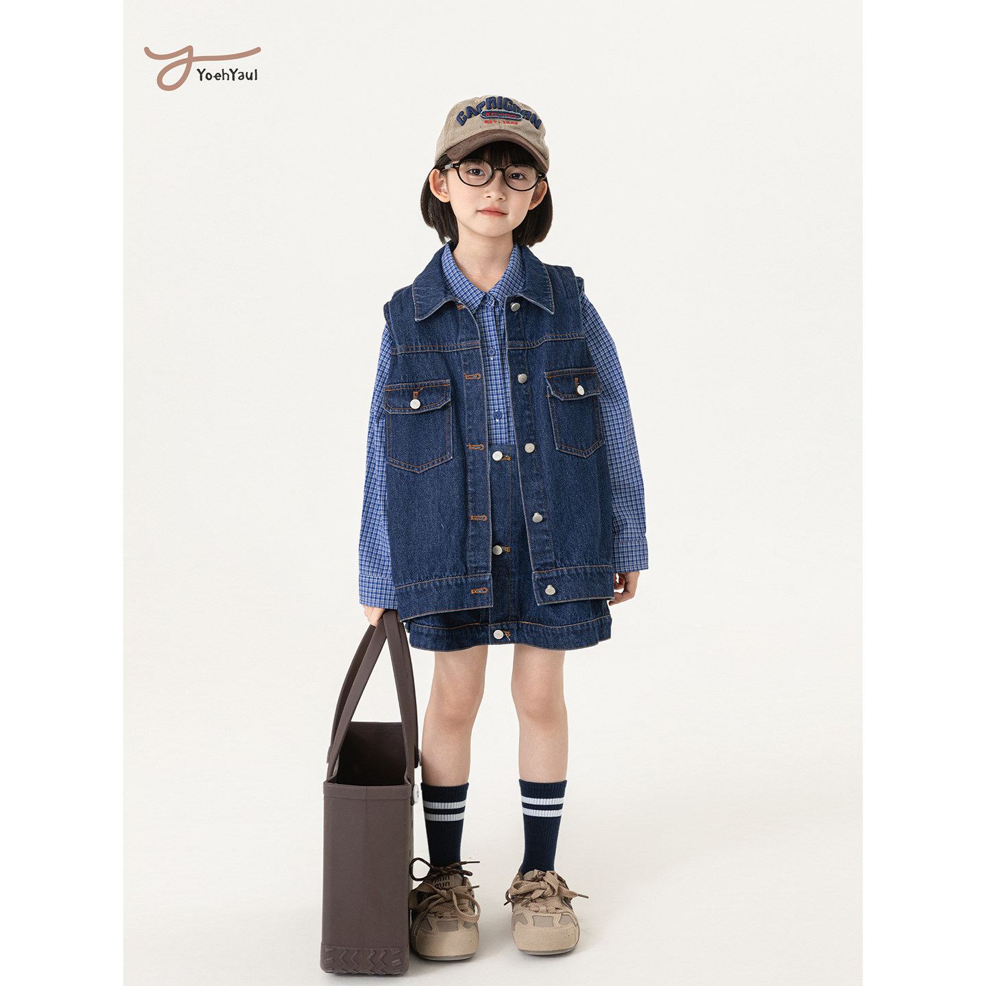 幼悠女童宽松百搭无袖外套立体显瘦A字短裤 挺括有型甜酷牛仔套装,童装/婴儿装/亲子装,套装,淘宝优惠券,粉丝福利购,淘宝优惠卷