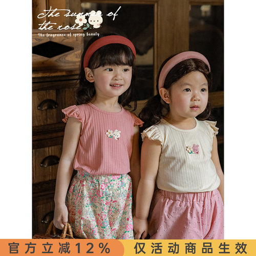 女童休闲可爱简约百搭夏季短袖