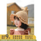幼悠女童渔夫帽2025夏季 洋气手工编织帽子儿童休闲遮阳帽 宝宝新款