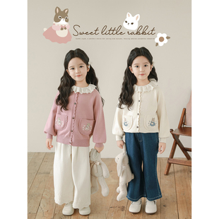 幼悠女童轻暖森系小开衫春秋柔暖亲肤软软糯糯防风锁温宽松毛衣潮