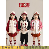 外套 气可爱休闲时髦百搭撞色插肩袖 幼悠女童美式 街头棒球服春秋元