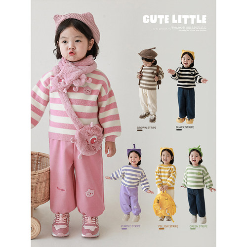 幼悠 女童怪兽出击Q萌绣标毛衣冬季儿童童趣可爱细腻罗纹保暖上衣 - 封面