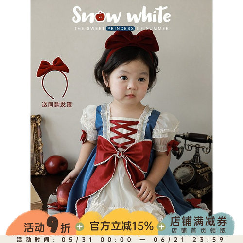 幼悠女童夏季洛丽塔蝴蝶结连衣裙