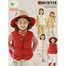 元 幼悠女童杜邦三防棉服馬甲2024冬季 氣可愛定制玩偶防風(fēng)保暖背心