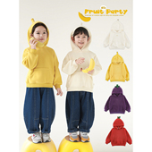 幼悠女童缤纷蔬果小超人卫衣2026春秋童趣可爱防风保暖连帽外套潮