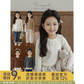 气可爱基础百搭休闲长袖 幼悠 2026春秋儿童元 打底衫 T恤 女童花边袖