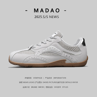 夏季 低帮平底阿甘运动鞋 网面透气德训鞋 复古赛车鞋 子 男款 外贸男士