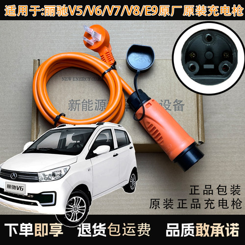 原装丽驰V5/V6/V7/V8丽驰E9四轮电车充电线充电枪家用充电器插口