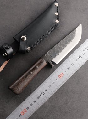 户外刀碳钢手打涌井聪宏直刃小刀