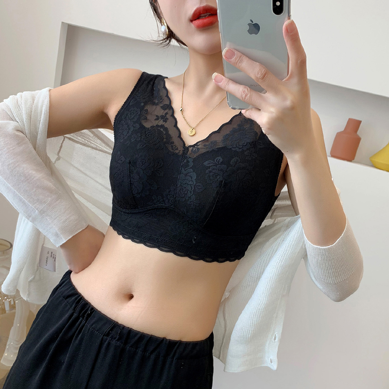 包邮蕾丝美背胖MM运动文胸