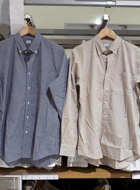 日系2025男装女装长绒棉格子衬衫休闲时尚宽松长袖衬衣新款480648