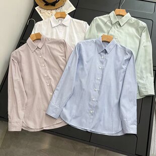 2025秋季新款女装衬衫/长袖衬衣通勤空调衫薄外套百搭上衣479078