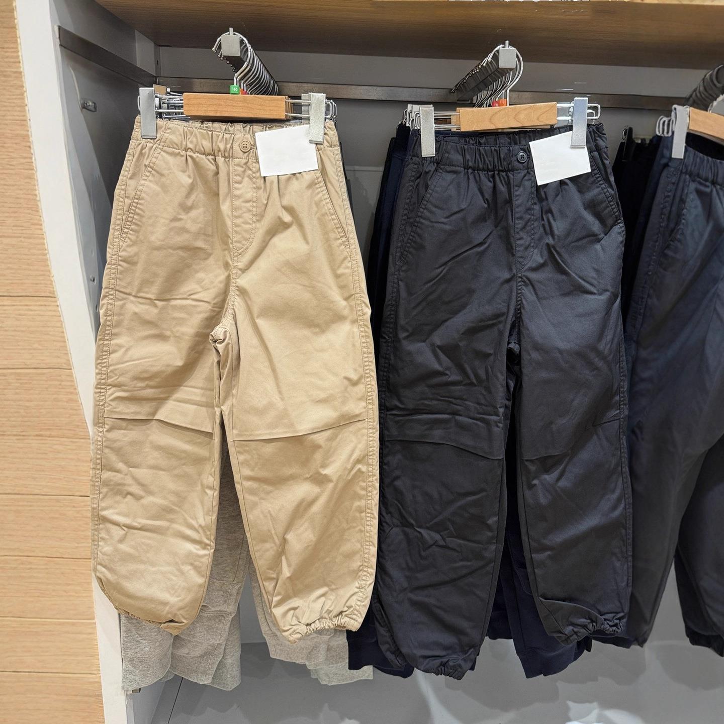 日系男女童保暖束脚裤长裤加绒裤子宽松休闲裤2025秋冬新款478127