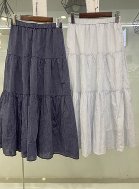 女装！碎花层叠半身裙子！松紧腰长裙A字裙26春夏款484821/484822