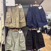 宽松大口袋松紧腰中裤 日单男装 467159 运动短裤 24春夏新款 女装 工装