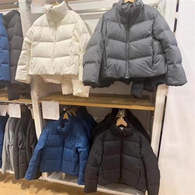 日单女装无缝羽绒服短茄克立领保暖外套夹克25秋冬新款上衣478578