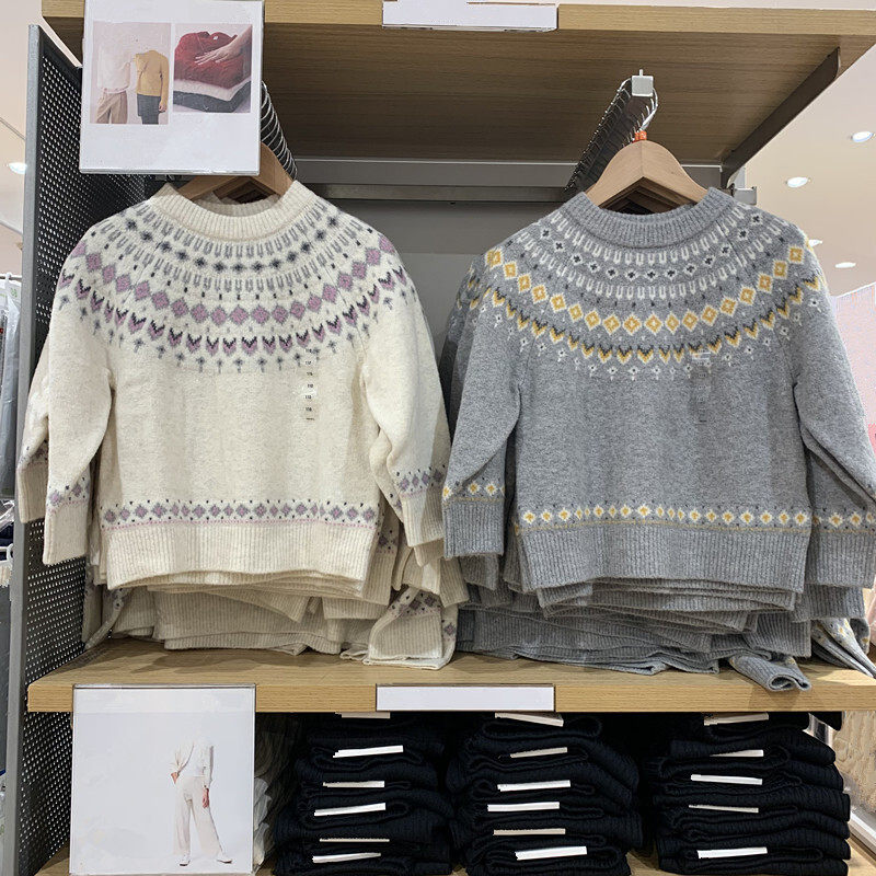 童装/男童/女童24秋冬舒芙蕾圆领针织衫套图毛衣长袖打底衫473551