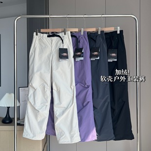 伞兵裤 渠道好货 束脚滑雪裤 冬防风防水加绒保暖冲锋裤 男女情侣款