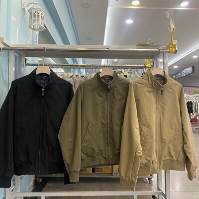 日单男装女装休闲哈灵顿立领长袖拉链宽松型茄克外套春夹克484610