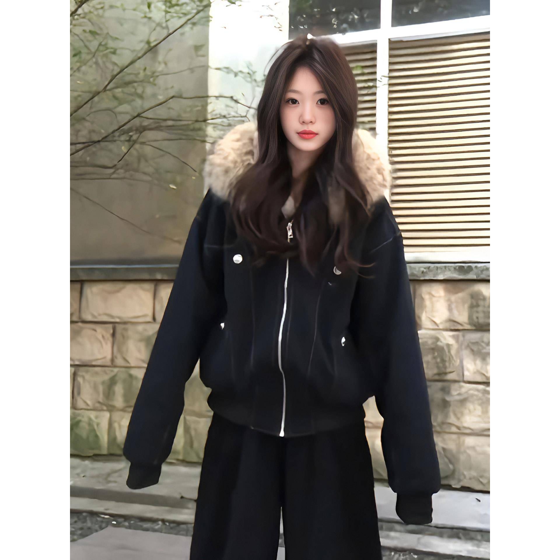 棉服女2025新款韩系超好看座山雕外套加绒加厚派克服棉衣冬季棉袄
