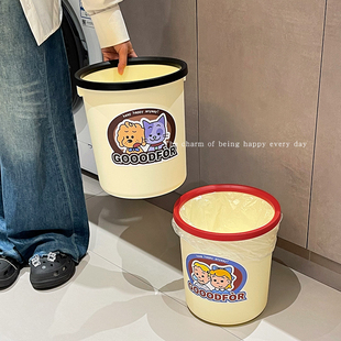 大号大容量高颜值卧室客厅办公室加厚纸篓 厨房垃圾桶家用2025新款