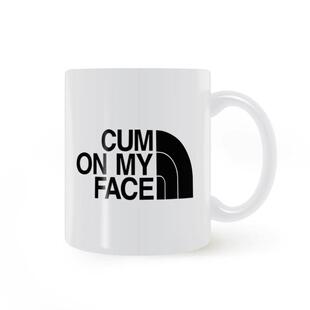 cum on my face mug 美式搞笑耐高温 陶瓷白色咖啡牛奶马克杯