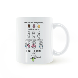 I Don't Care I Hate Everyone Anti Social Mug马克杯白色杯子