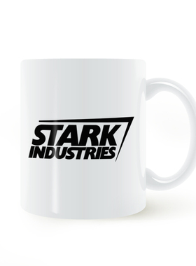 Stark Industries Iron Man史塔克钢铁侠标志马克杯陶瓷杯子白色