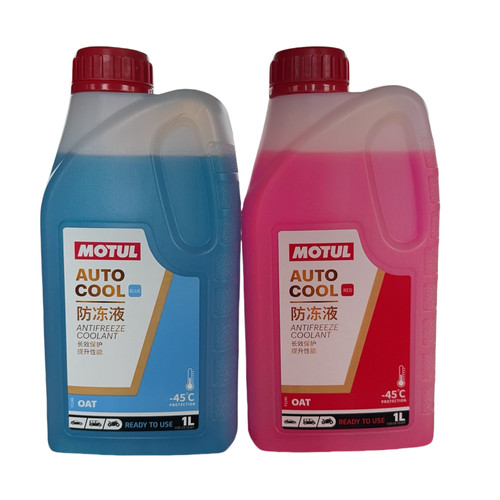 MOTUL摩特摩托车1L装冰点-45度沸点130度红色蓝色水箱冷却液防冻