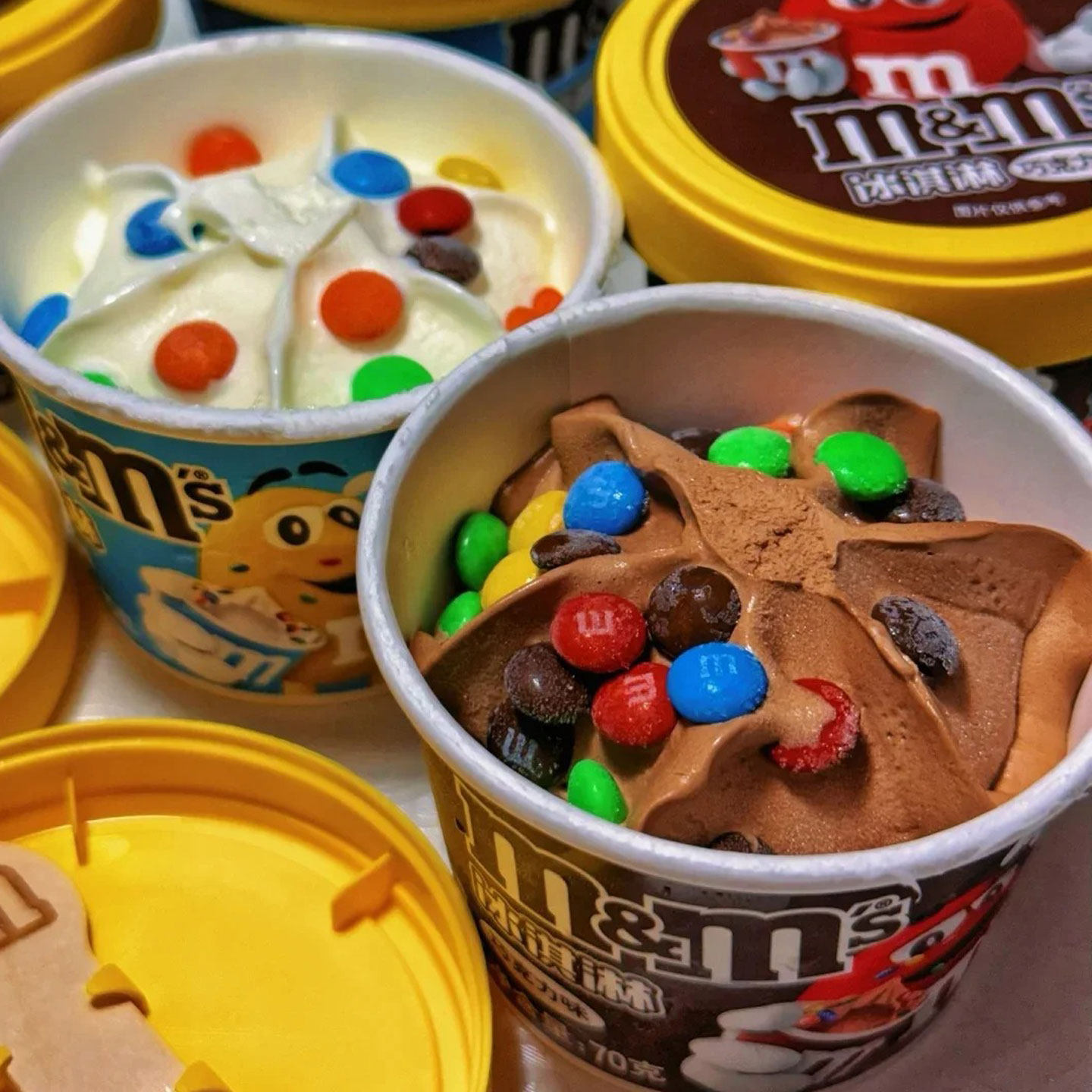 2026新品 m豆冰淇淋德芙巧克力冰激凌杯装 M&M's雪糕芋泥生椰批发