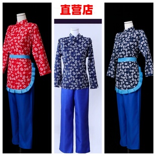 民国学生青年装花衣服演出服红梅赞话剧舞台小品阿庆嫂表演服套装